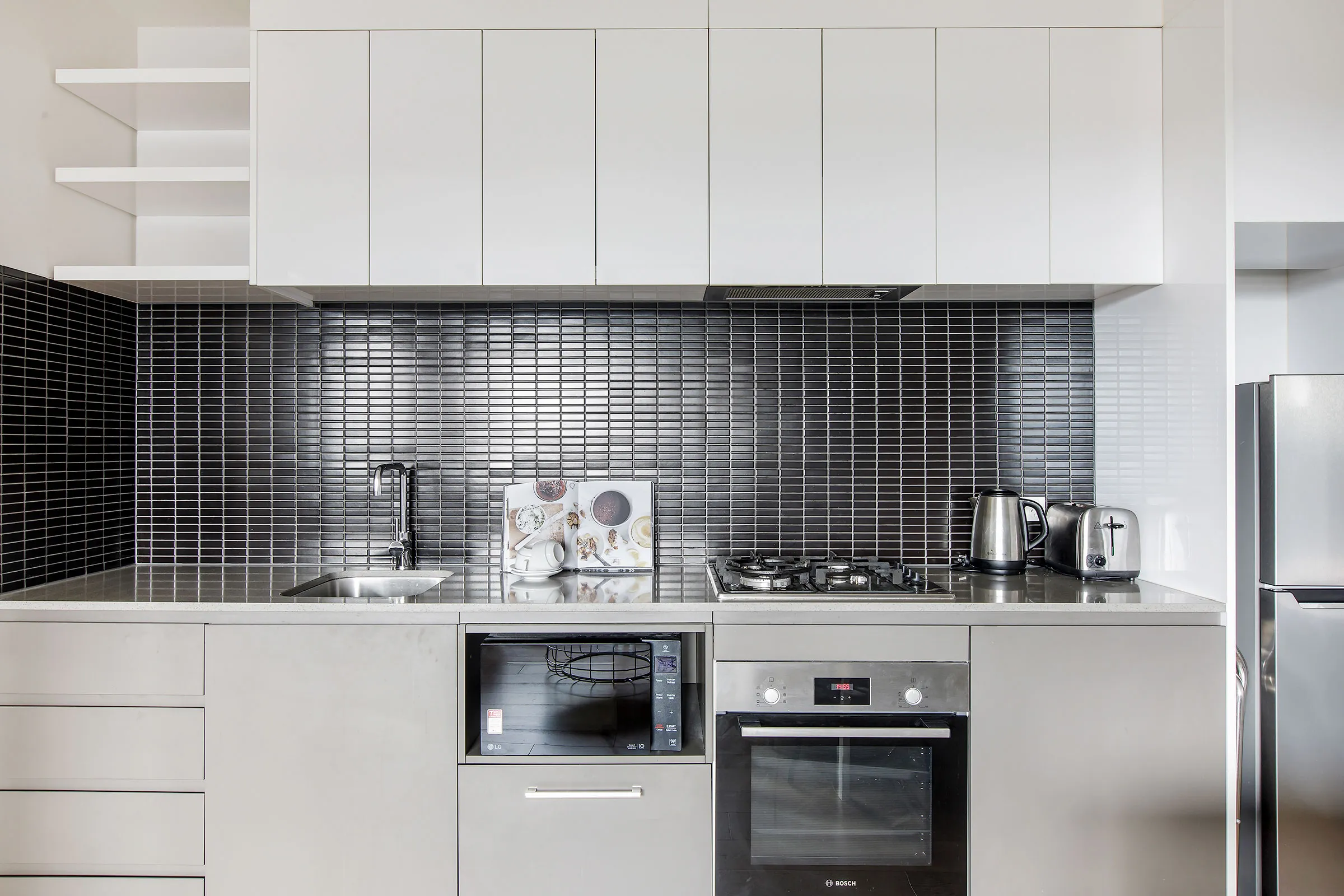 Full kitchen facilities at Artel Apartments