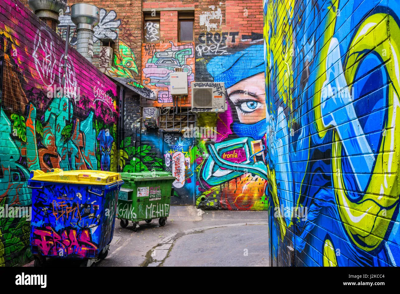 Brunswick street art and laneways