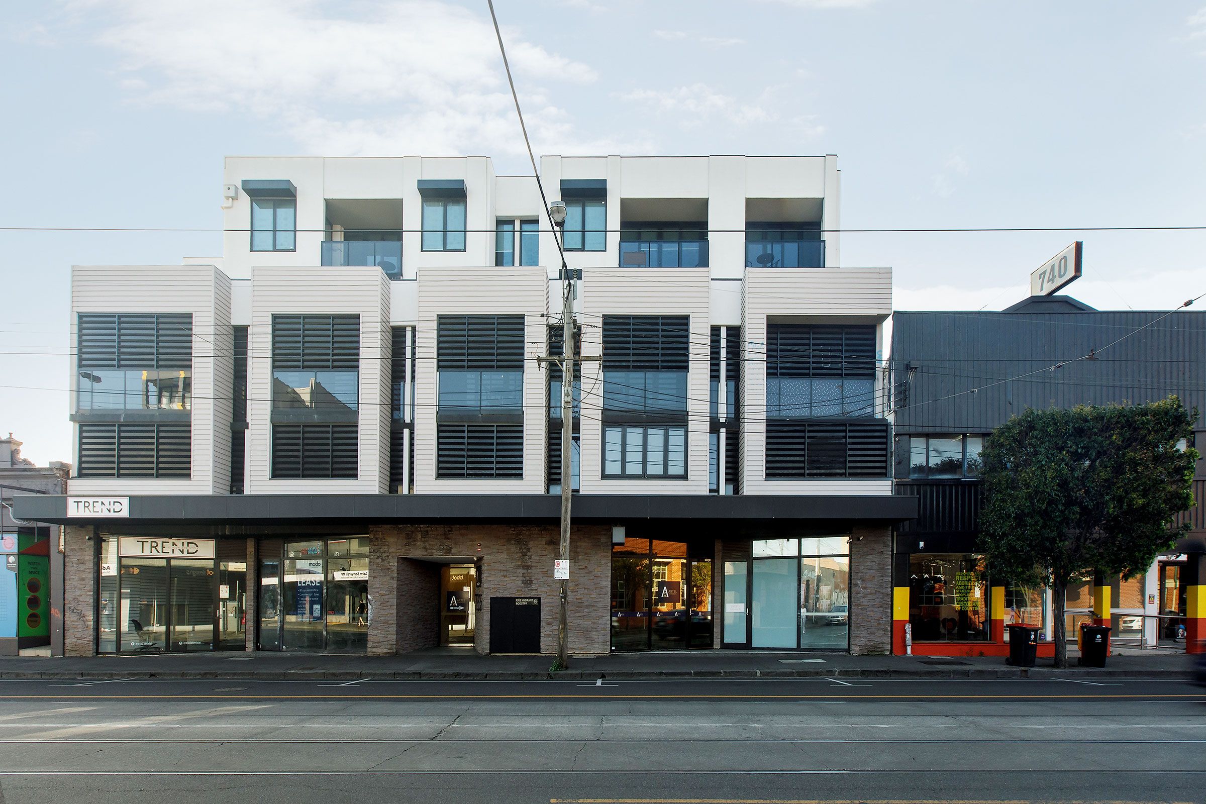 Building entrance at Artel Apartments Brunswick